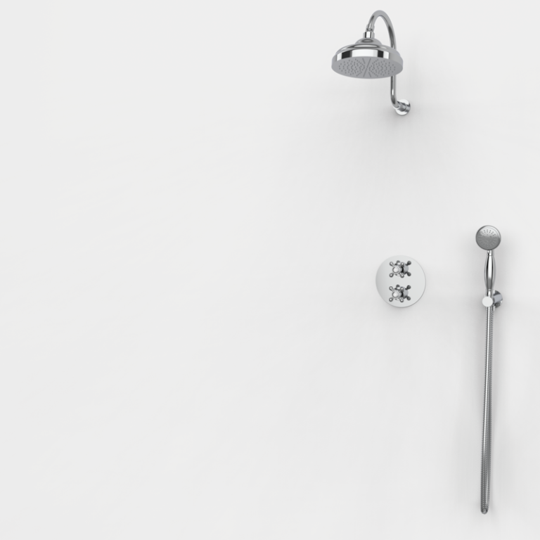 CLASSICAL - 2-Wege Thermostat-Duschset - Chrome