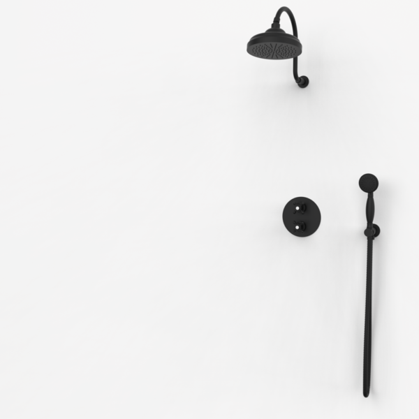 CLASSICAL - 2-Wege Thermostat-Duschset - Schwarz