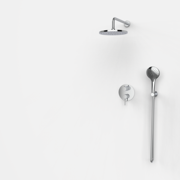 TIME Einhebel-Duschset mit 2 Ausgängen - Chrome