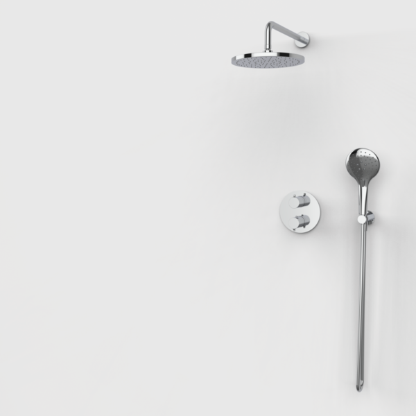 TIME Thermostat-Duschset mit 2 Auslässen