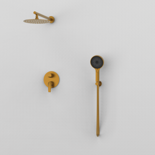 PREMIER Duschsystem mit Einhebelmischer – 2 Abgänge Kupfer PVD