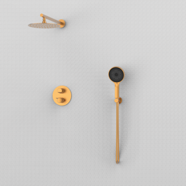 PREMIER Thermostatisches Duschsystem mit 2 Abgängen Kupfer PVD