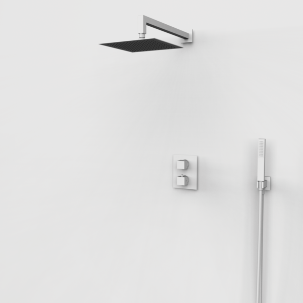 KALA - Thermostatisches Duschset mit 2-Wege-Umschaltung - Weiss