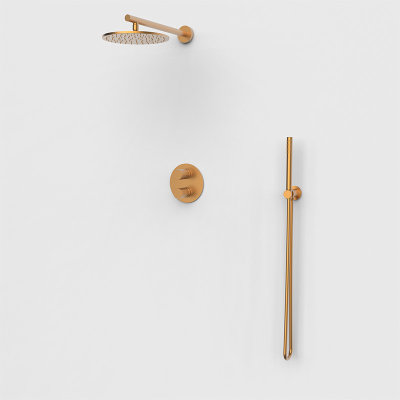 AURA - 2-Wege-Duschmischer-Set - Kupfer PVD