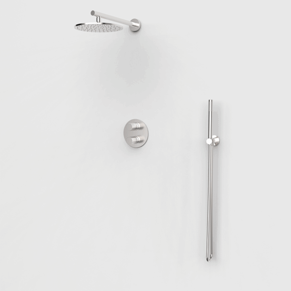 AURA - 2-Wege-Duschmischer-Set - Edelstahl PVD