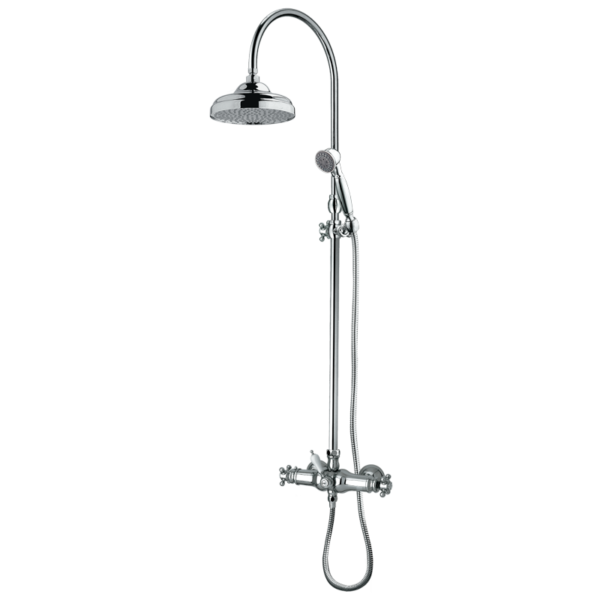 CLASSICAL - Thermostat-Duscharmatur mit teleskopischer Duschsäule - Chrome