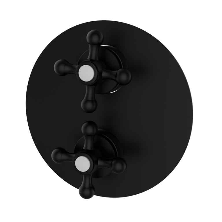 CLASSICAL - Unterputz-Thermostatarmatur mit Absperrung - schwarz