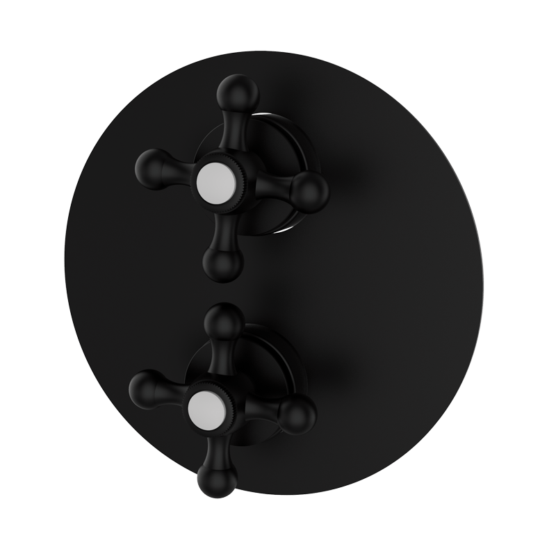 CLASSICAL - Unterputz-Thermostatarmatur mit Absperrung - schwarz