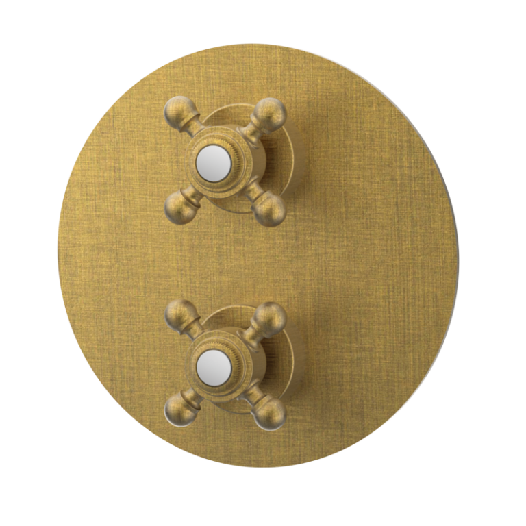 CLASSICAL - Unterputz-Thermostatarmatur mit Absperrung - Altes Messing