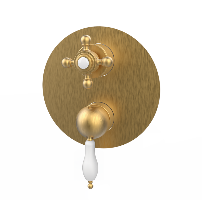 CLASSICAL - Unterputz-Einhebelmischer mit integriertem Umsteller - Altes Messing