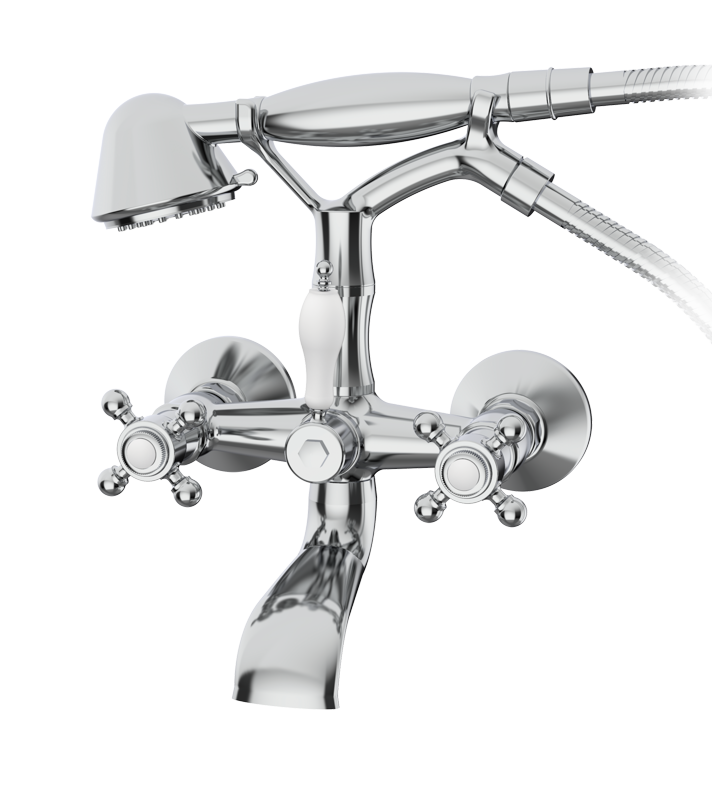 CLASSICAL - 1866 Monoblock-Wannen-Brausearmatur - Chrome