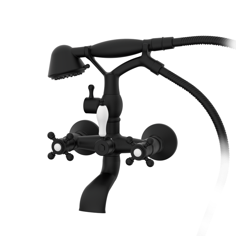 CLASSICAL - Monoblock-Wannen-Brausearmatur 1866 Eco Save - Schwarz