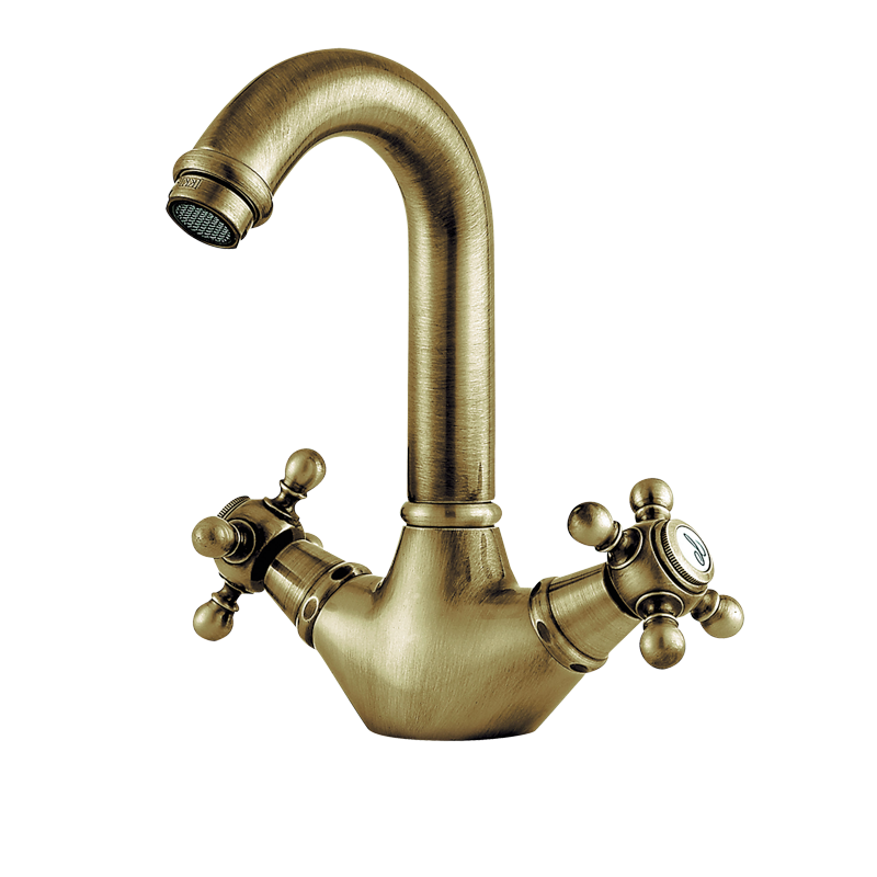 CLASSICAL - 1866 Monoblock-Waschtischmischer Altes Messing