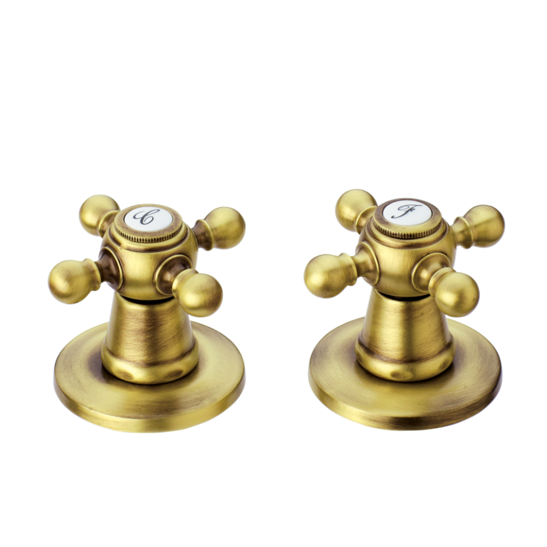 CLASSICAL - 1866 Bidet-Armaturen-Set - Altes Messing