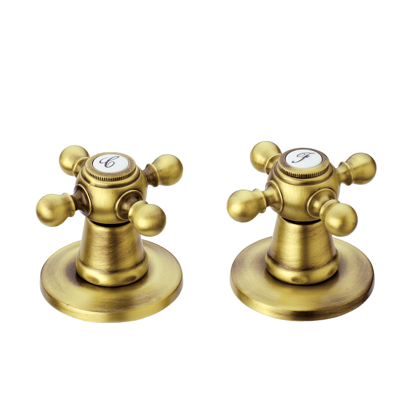 CLASSICAL - 1866 Bidet-Armaturen-Set - Altes Messing