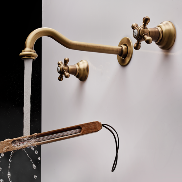 CLASSICAL - 1866 Einbau-Waschtischarmatur Altes Messing