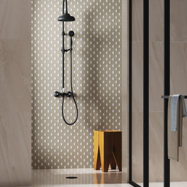 CLASSICAL - Duscharmatur mit klassischer teleskopischer Säule - Schwarz