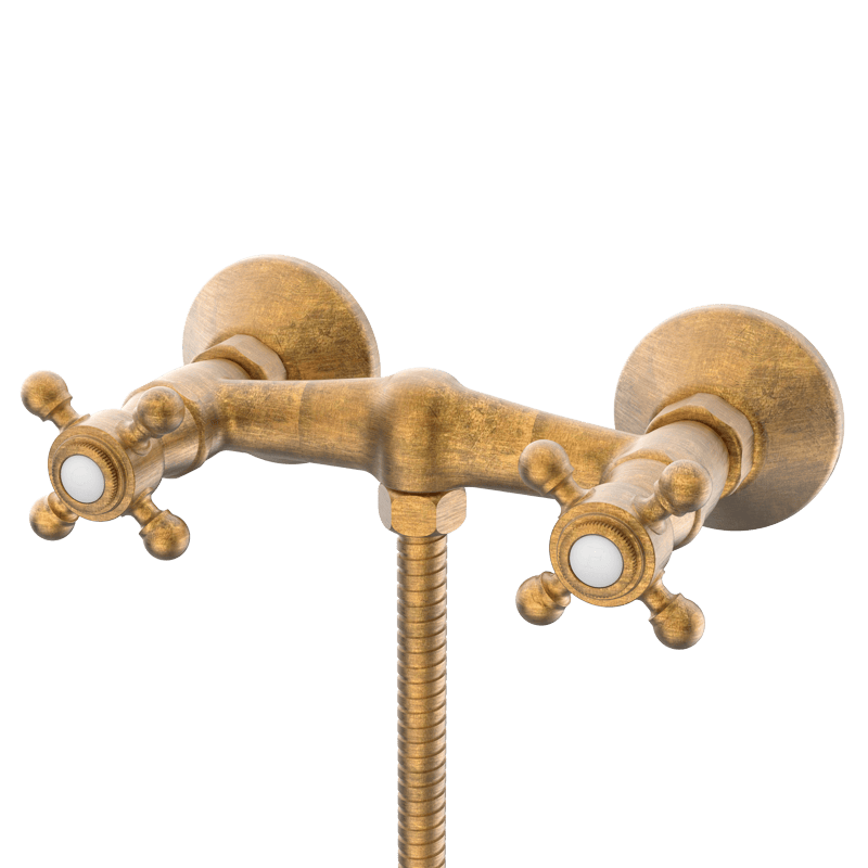 CLASSICAL - Monoblock-Duschmischer, Modell 1866 - Altes Messing