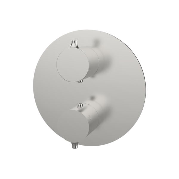 TIME Unterputz-Thermostat-Mischer mit integriertem Absperrventil - Edelstahl PVD