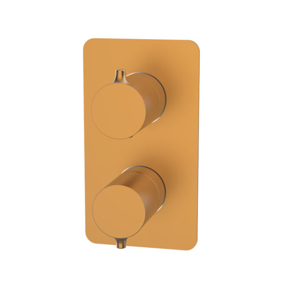 TIME Unterputz-Duscharmatur mit Thermostat - Kupfer PVD