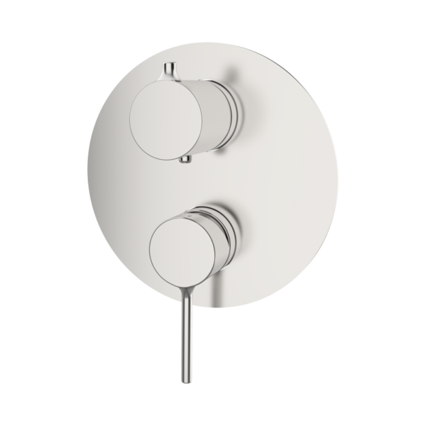 TIME Unterputz-Mischer mit Umsteller für zwei Wasserabgänge - Edelstahl PVD