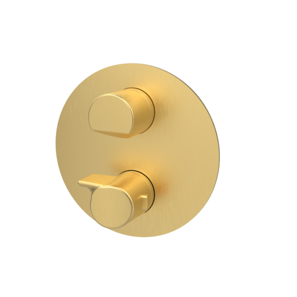 PREMIER Unterputz-Thermostatarmatur Gold gebürstet PVD