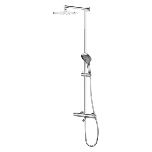 PREMIER Thermostatische Wannen-Duscharmatur mit Teleskopsäule Chrome