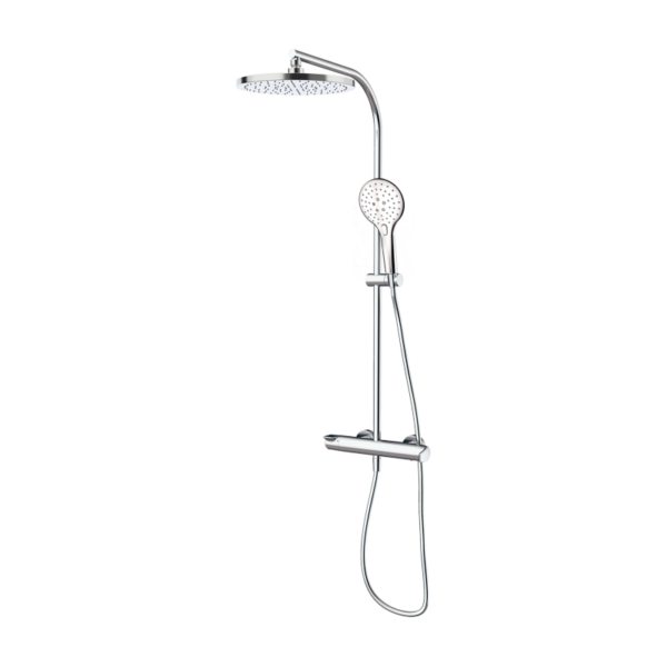 PREMIER Duschsystem mit Einhebelmischer und fester Duschsäule Chrome