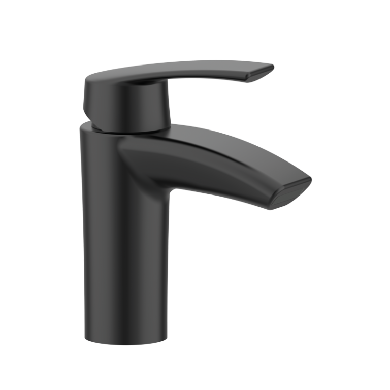 PREMIER Waschtischarmatur mit Wasserfallauslauf Schwarz PVD