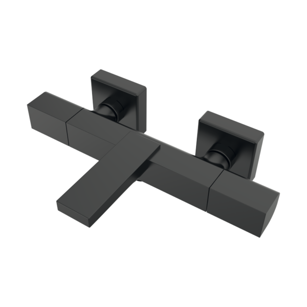 KALA - Thermostatische Wannen-Brausearmatur - Schwarz PVD