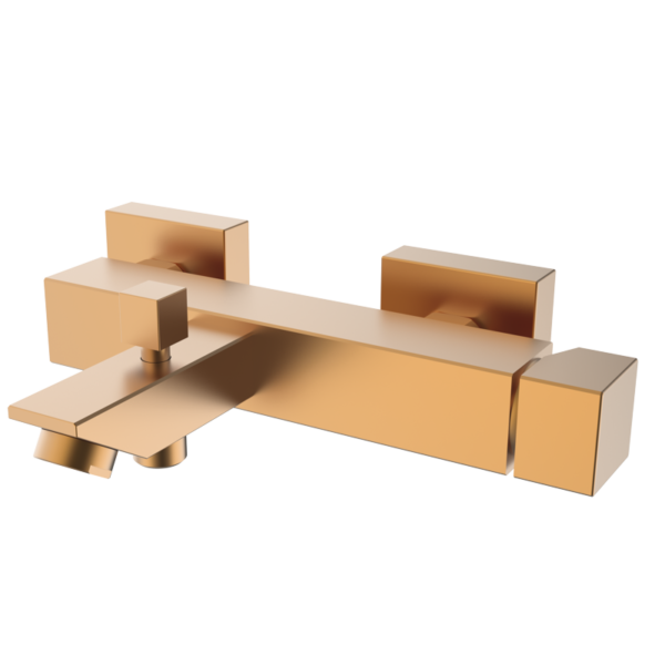 KALA - Badewannenarmatur mit Brausefunktion - Kupfer PVD