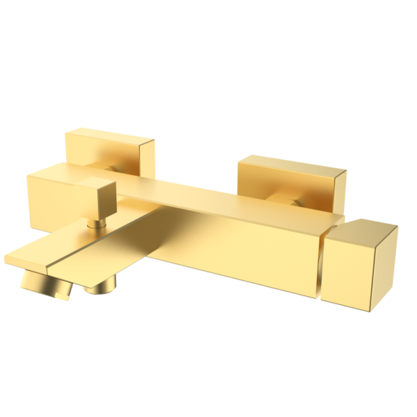 KALA - Badewannenarmatur mit Brausefunktion - Gold gebürstet PVD