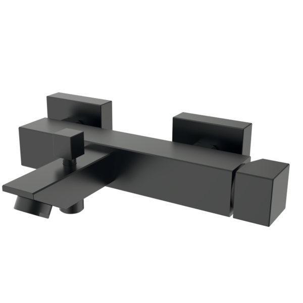 KALA - Badewannenarmatur mit Brausefunktion - Schwarz PVD