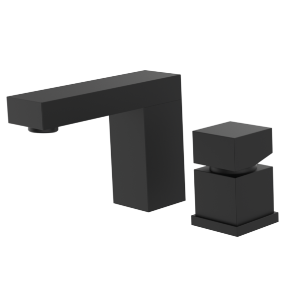 KALA - Wannenrand-Mischer mit Auslauf - Schwarz