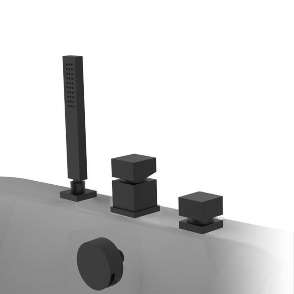 KALA - Wannenrandarmatur, 3-Loch - Schwarz