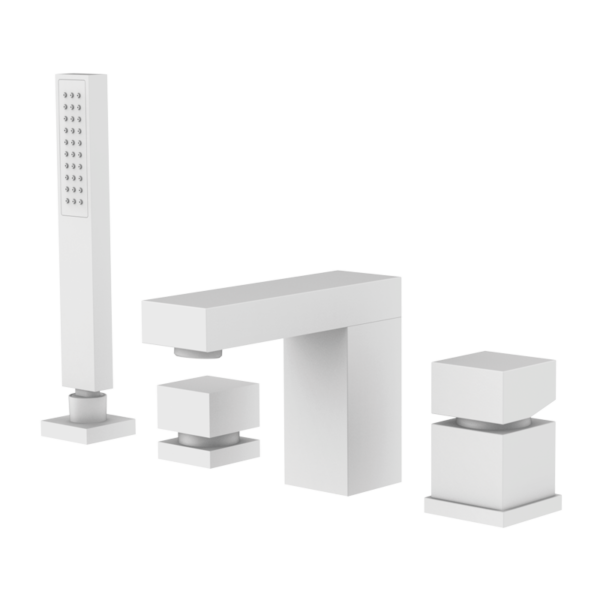 KALA - 4-Loch-Wannenrandarmatur - Weiss