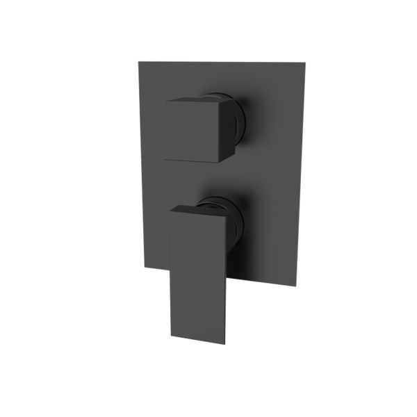 KALA - Einbau-Mischer mit Umsteller - Schwarz PVD