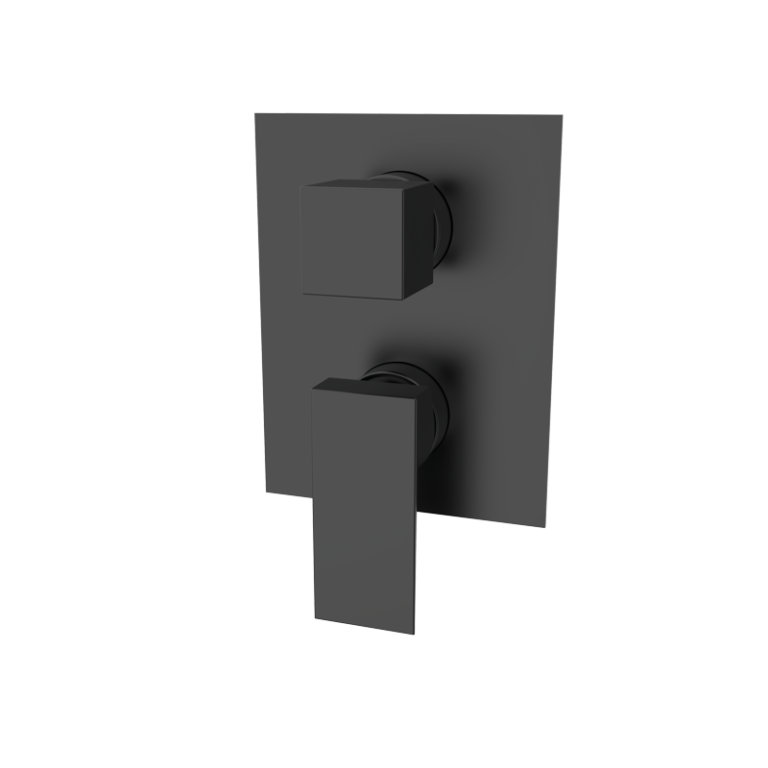 KALA - Einbau-Mischer mit Umsteller - Schwarz PVD