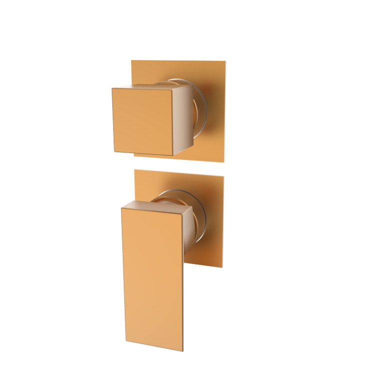 KALA - Einbauarmatur mit Umsteller - Kupfer PVD