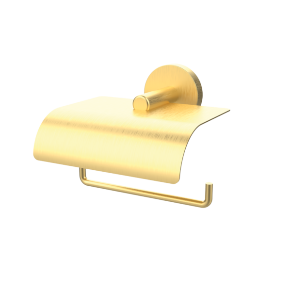 ACCESORIES WC-Papierhalter mit Deckel - Gold gebürstet PVD