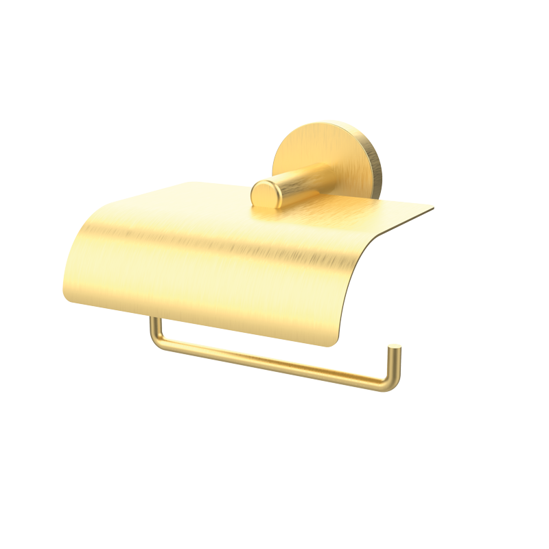 ACCESORIES WC-Papierhalter mit Deckel - Gold gebürstet PVD