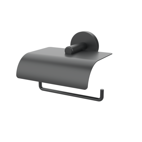 ACCESORIES WC-Papierhalter mit Deckel - Schwarz PVD
