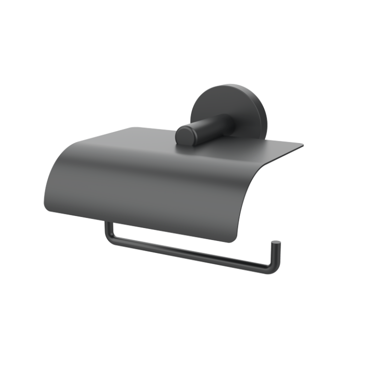 ACCESORIES WC-Papierhalter mit Deckel - Schwarz PVD