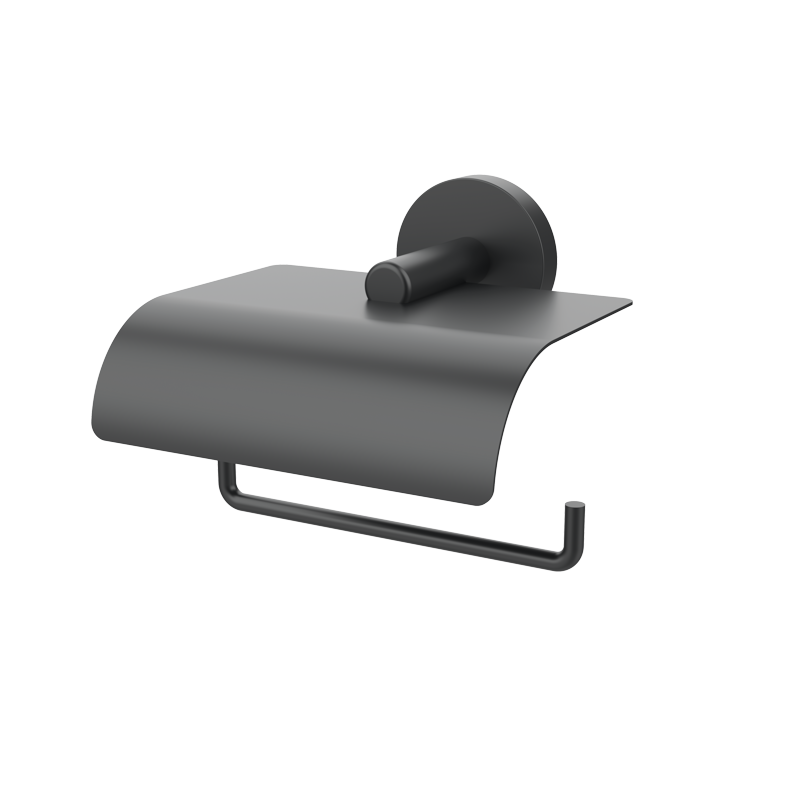 ACCESORIES WC-Papierhalter mit Deckel - Schwarz PVD