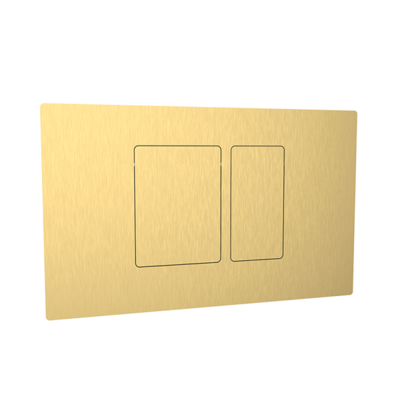 Drückerplatte für WC-Spülkasten Gold gebürstet PVD