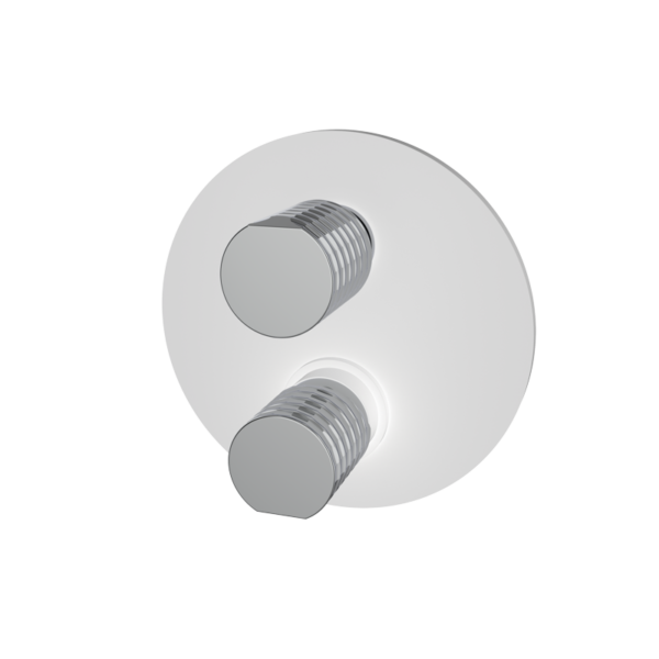 AURA - Unterputz-Mischer mit Umsteller - Weiss-Chrome