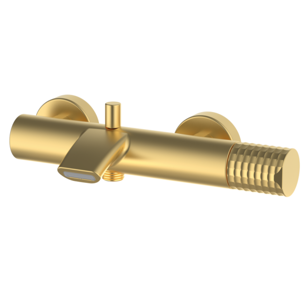 AURA - Badewannen-Duschmischer - Gold gebürstet PVD