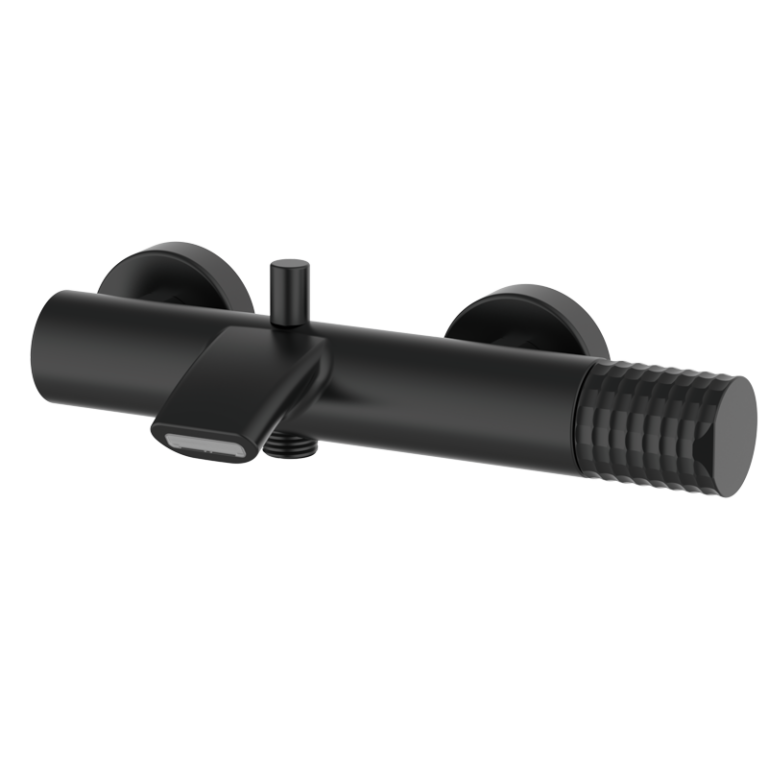 AURA - Badewannen-Duschmischer - Schwarz PVD