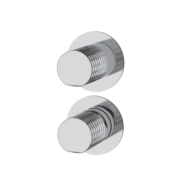 AURA - Unterputz-Mischer mit Umsteller und Doppelblende - Chrome