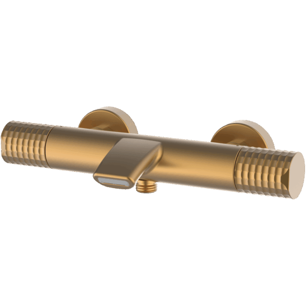 AURA - Thermostat-Wannen und Duscharmatur - Kupfer PVD